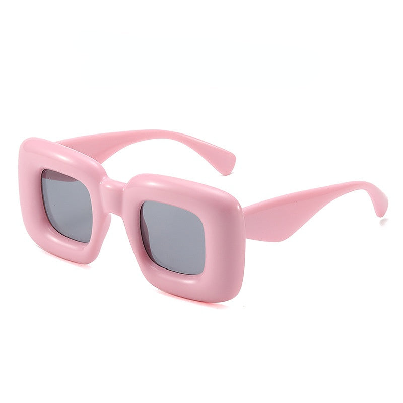 Venta al por mayor Y2K Square Large Frame PC Gafas de sol para mujer